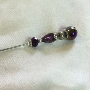 Elegant Purple and Silver Beaded Jewelry